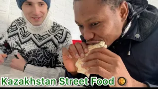 Kazakhstan street food with friends. Казахстанская уличная еда с друзьями