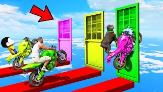 SHINCHAN AND FRANKLIN TRIED SECRET DOORS PARKOUR CHALLENGE IN GTA 5