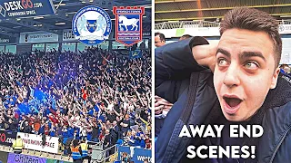 AWAY END CHAOS & 3,900 IPSWICH FANS GO MENTAL! - Peterborough 0-3 Ipswich