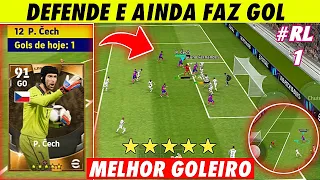 Petr Cech FAZENDO gol de escanteio no eFootball 2024 mobile