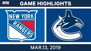 NHL Highlights | Rangers vs. Canucks – Mar 13, 2019