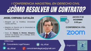 ¿CÓMO RESOLVER UN CONTRATO? | POR JHOEL CHIPANA CATALÁN