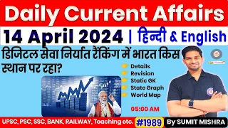 14 April Current Affairs 2024 Daily Current Affairs 2024 Today Current Affairs Today, MJT, Next dose