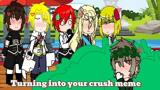 Turning into your crush meme (warning⚠️:ship)