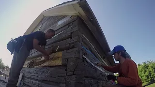 1880 log cabin restoration