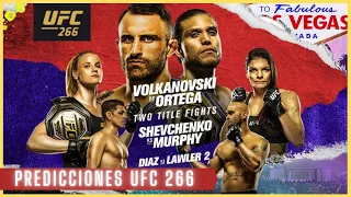 Análisis y predicciones UFC 266 Alexander Volkanovski vs Brian Ortega