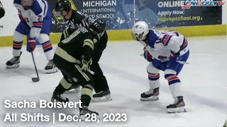 Sacha Boisvert (MUS9) | All Shifts | Muskegon Lumberjacks vs. US NTDP U18 (USHL) | 12 28 2023