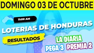 Sorteo 11AM Loto Honduras, La Diaria, Pega 3, Premia 2, Domingo 3 de Octubre del 2021 | Ganador 😱🤑💰💵