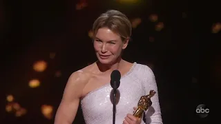 Oscars Moment Renée Zellweger wins Best Actress for her work in Judy