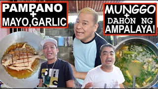 Ep#33 PAMPANO With Mayo & Garlic + MUNGGO With AMPALAYA Leaves!🇵🇭Robatology COOKBANG Gang!