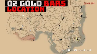 2x Gold Bars - $1000, Treasure Map Locations - RDR2