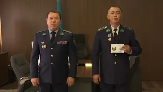 Алматы облысында ерлік көрсеткен полицей марапатталды