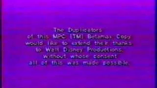 End tag from 1977 Fantasia bootleg tape