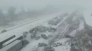 Iowa DOT: I-35 Crash Video, 2/5/2018