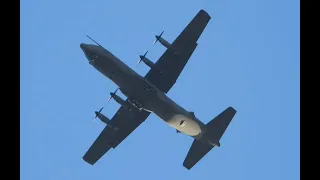 RARE Royal Air Force Lockheed Martin C-130J Hercules C.4 ZH872 landing at Moffett Field (ALBERT01)