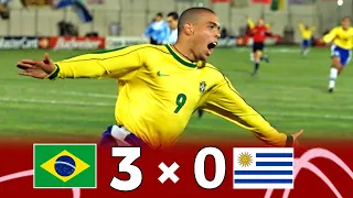 Brazil 3 × 0 Uruguay (Rivaldo and Ronaldo Show) 1999 Copa America Final Extended Highlight and Goal