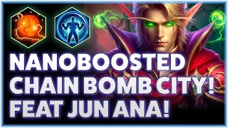 Kaelthas Pyroblast - NANOBOOSTED CHAIN BOMB CITY! FEAT JUN ANA! - Grandmaster Storm League