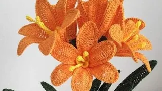 طريقه عمل فازه ورد بالكروشيه . How to make crochet flower