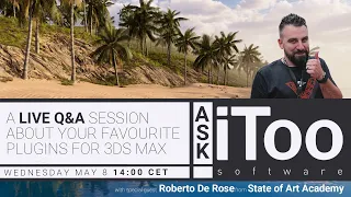 Join Us for a special Ask iToo livestream feature Roberto De Rose from State or Art Academy