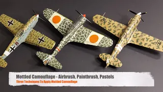 Mottled Camouflage - Airbrush, Paintbrush, Pastels - Three Techniques to Apply Mottled Camouflage