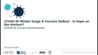 Virtual Grand Rounds: COVID-19 Winter Surge & Vaccine Rollout - Is Hope on the Horizon?