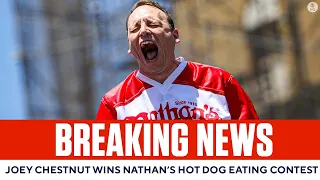 Joey Chestnut Wins 2023 Nathan's Hot Dog Eating Contest I CBS Sports