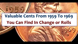 1959 To 1969 Valuable Lincoln Cent Pennies That Can Be Found In Pocket Change