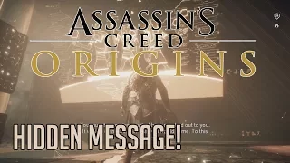 Assassin's Creed: Origins HIDDEN MESSAGE CODE BROKE REVERSED AUDIO! (The Tomb of Khufu)