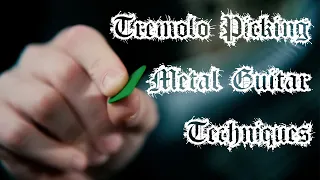 Metal Guitar Techniques : How To Tremolo Pick (Death metal riff & Backing track/tabs)