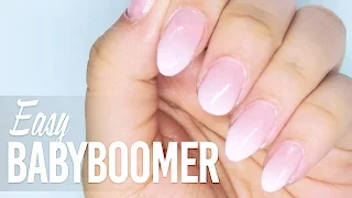 Easy BabyBoomer nails with nail polish // Nail Art Tutorial for Beginners