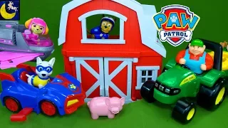 Paw Patrol Toys Rescue Farm Animals John Deere Tractor Funny Toy Stories Play Doh Surprise Eggs Toys