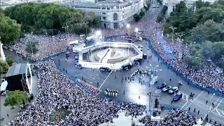 احتفال ريال مدريد اليوم التتويج بدوري ابطال اوروبا في العاصمة مدريد 🏆👑 شاهد ابرز لحظات الإحتفال♥️