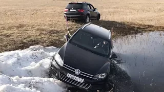 Хорошие немцы в Плохих местах! BMW X5 vs VW TOUAREG!