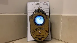 NEW 2022 Gemmy Animated Haunted Eyeball Doorbell - Brass (Screen Eye)