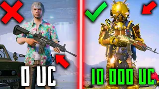 УДАЧНАЯ ПРОКАЧКА аккаунта НА 10000 UC В PUBG MOBILE! ПРОКАЧАЛ аккаунт НА 10000 UC ПУБГ МОБАЙЛ!