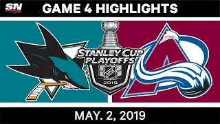 NHL Highlights | Sharks vs. Avalanche, Game 4 – May 2, 2019