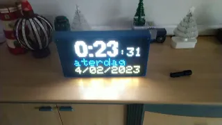 esp 32 wroom 64x32 P5 matrix clock