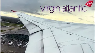 INCREDIBLE WINGFLEX | Virgin Atlantic 787-9 Gloomy London-Heathrow Departure | G-VCRU