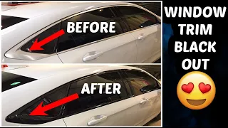 How To Black Out Chrome Window Trim - Vinyl Wrap + Knifeless Tape