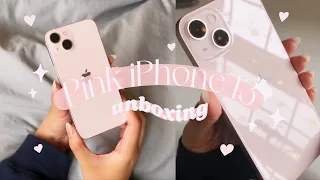 🍎 iphone 13 aesthetic unboxing ✨ [ pink + 256gb ] 🤍