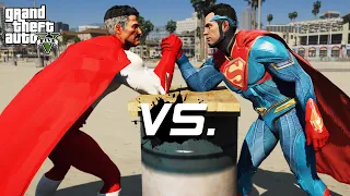 GTA 5 - Superman VS Omniman Arm-Wrestling | Who Wins?