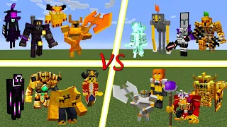 Minecraft Mobs Battle royale! Mango mini bosses! Minecraft mob battle!