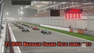 F1 2019 Bahrain Grand Prix Race highlights