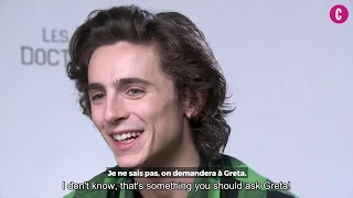 Timothée Chalamet talks about Little Women in French (with English subtitles)