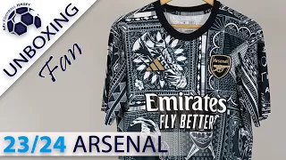 Arsenal Pre-Match Jersey for Ian Wright 23/24 (Minejerseys) Fan Version Unboxing Review