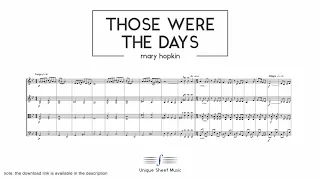 Those Were The Days - Mary Hopkin | String Quartet Sheet Music