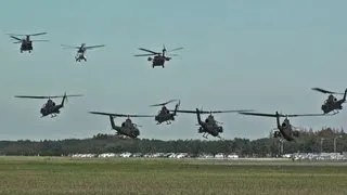 地獄の黙示録風!!! エンジン一斉始動!!! 大編隊航過飛行 木更津航空祭2012