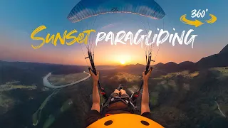 Sunset Paragliding POV - Lisca, Slovenia | VR 360° Video, 5K