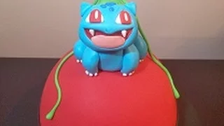 Pokemon Go! How To: Pokeball Surprise Inside Cake With Bulbasaur Topper!