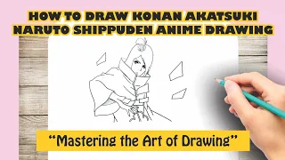 How to Draw Konan Akatsuki | Naruto Shippuden | Anime Drawing